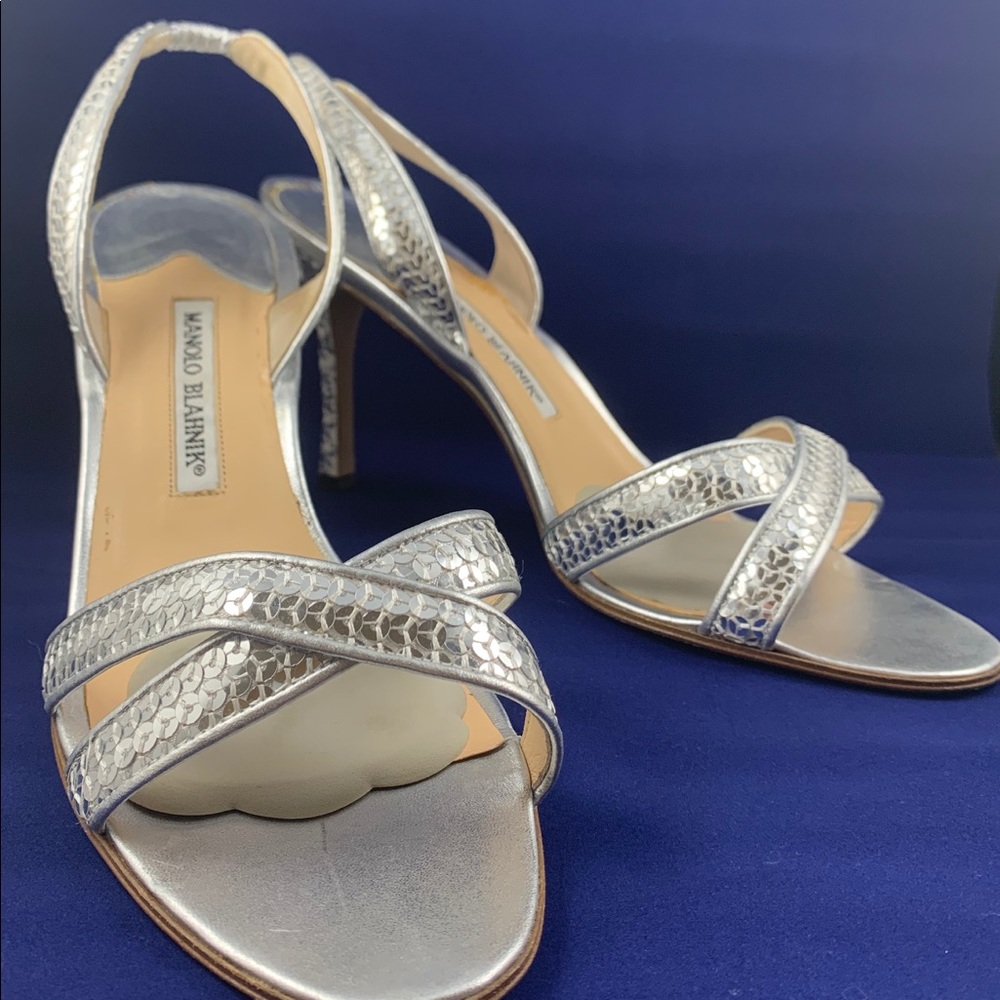MANOLO BLAHNIK Fieno Size 42 Slingback Heels